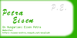 petra eisen business card